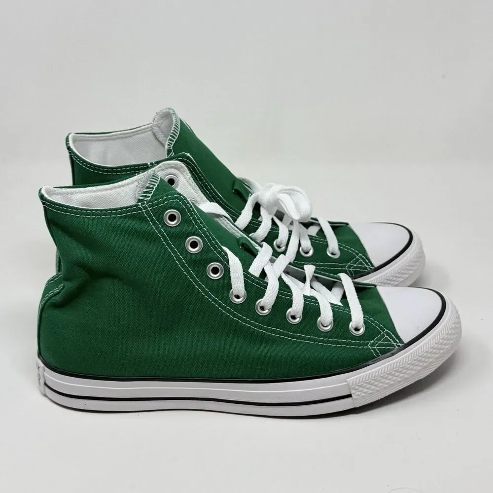 Converse All Star Sneakers Mens 9.5 Green Canvas High Top Classic Grunge Shoes